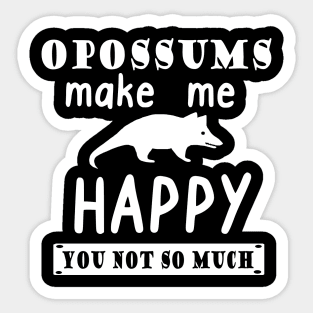 Happy Opossum Motif Trash Eating Fan Gift Sticker